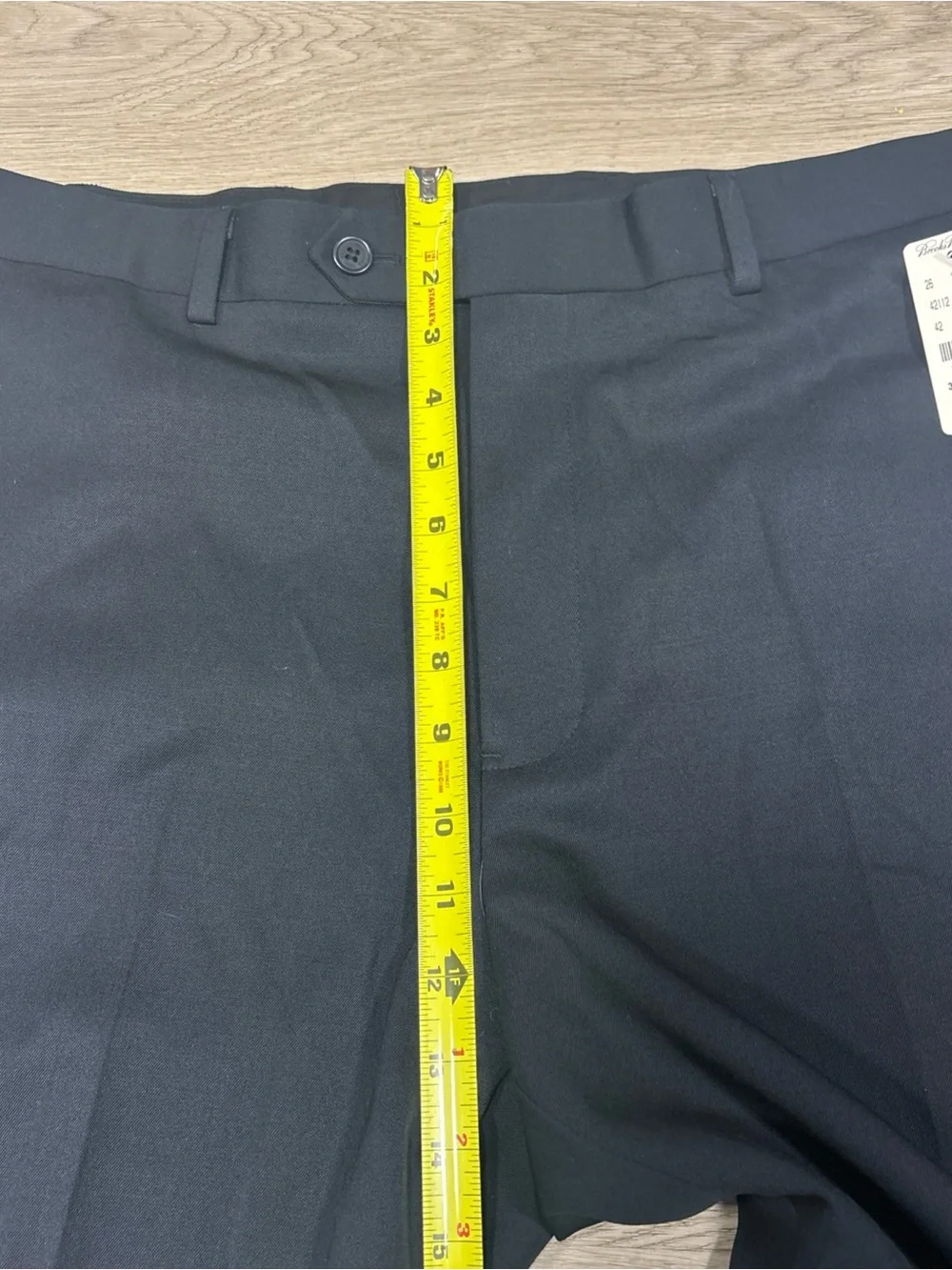 NEW Brooks Brothers Madison Dress Pants Men's Size 36x32 Black 100% Wool Slacks